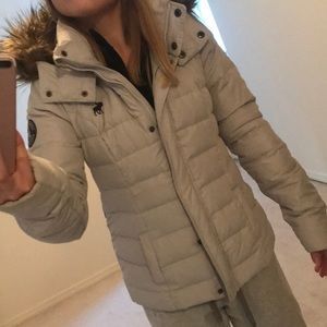 Abercrombie puffy jacket with fur